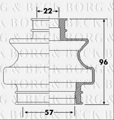 BORG & BECK bcb6301 -  Пыльник, приводной вал
